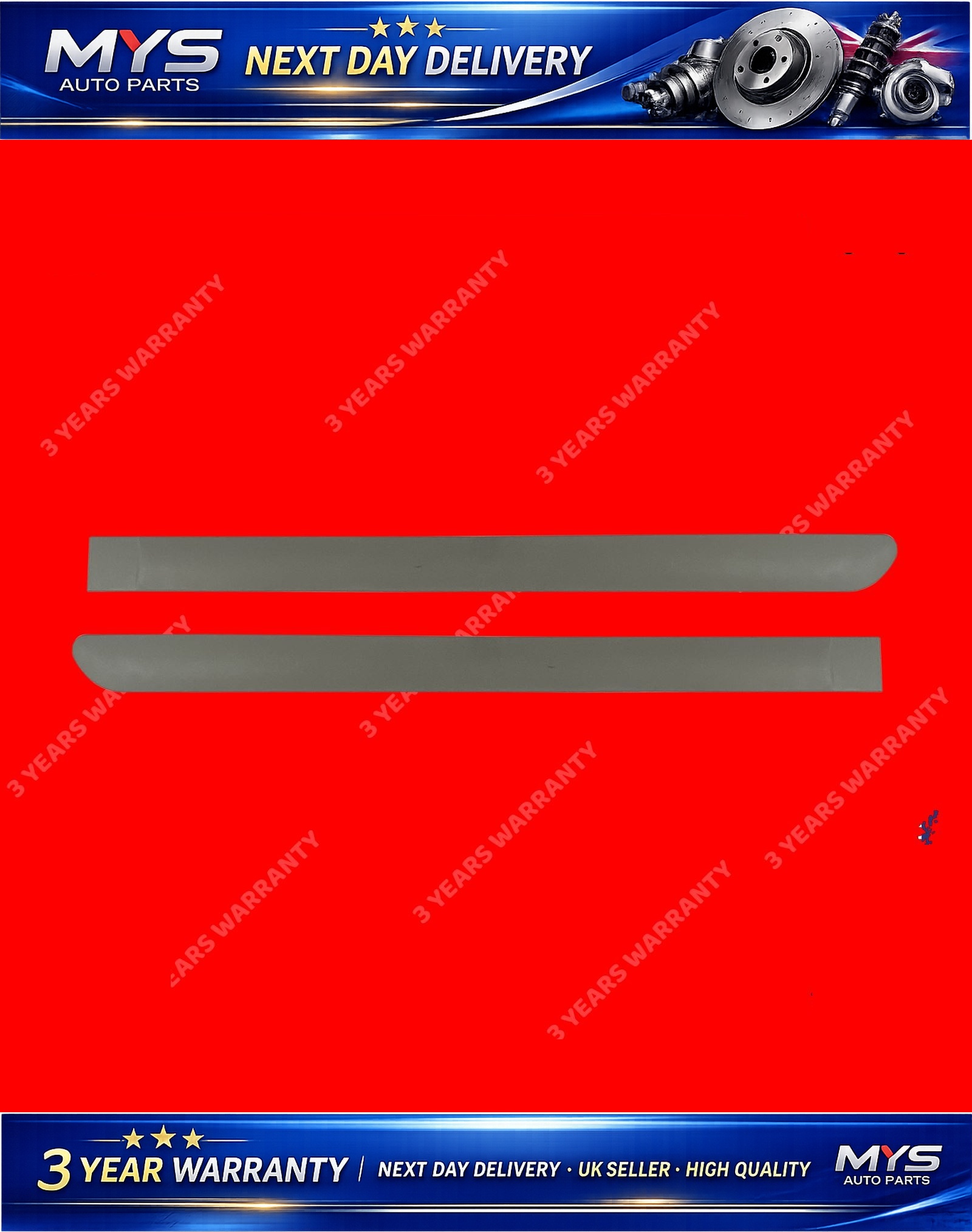 2 X REAR DOOR MOULDING PANEL TRIM STRAP PAINTABLE FITS PEUGEOT 307 8546H8